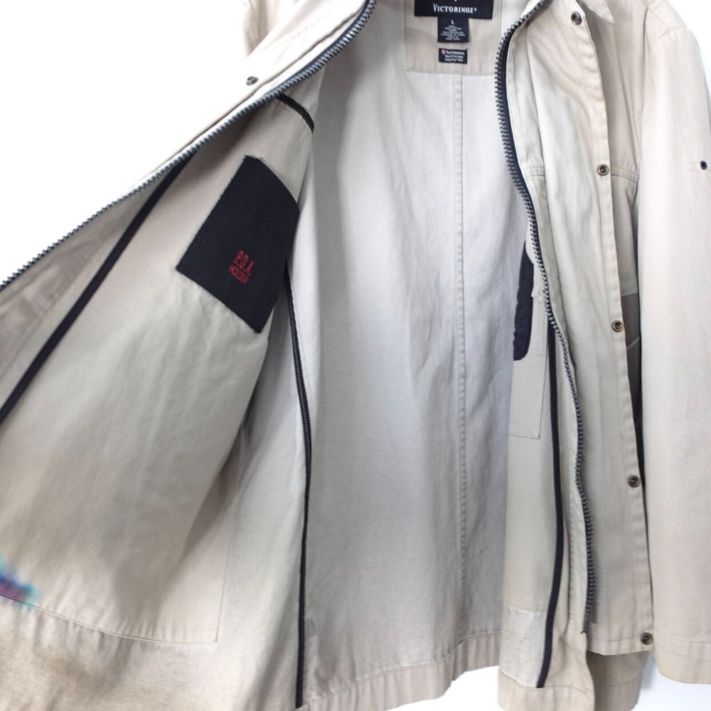 Neutral Granpacore Jacket Men L Tan Chore Utility Barn Field Vintage VICTORINOX - Picture 3 of 16